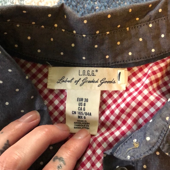 Polka dot button down - Picture 2 of 3